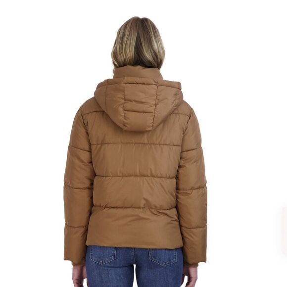 Sebby Puffer Coat Jacket Brown Medium - Picture 11 of 12